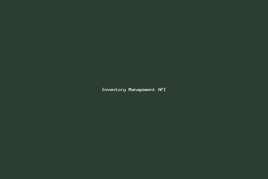 Inventory Management API