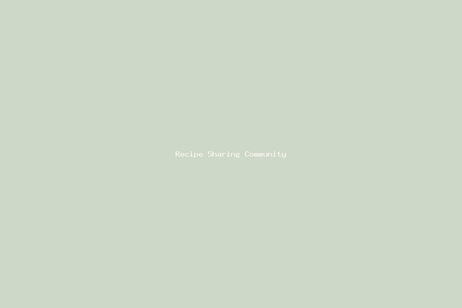 Recipe Sharing Community